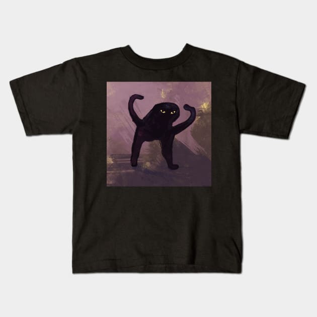 misterious creature (cat) Kids T-Shirt by gristiannn